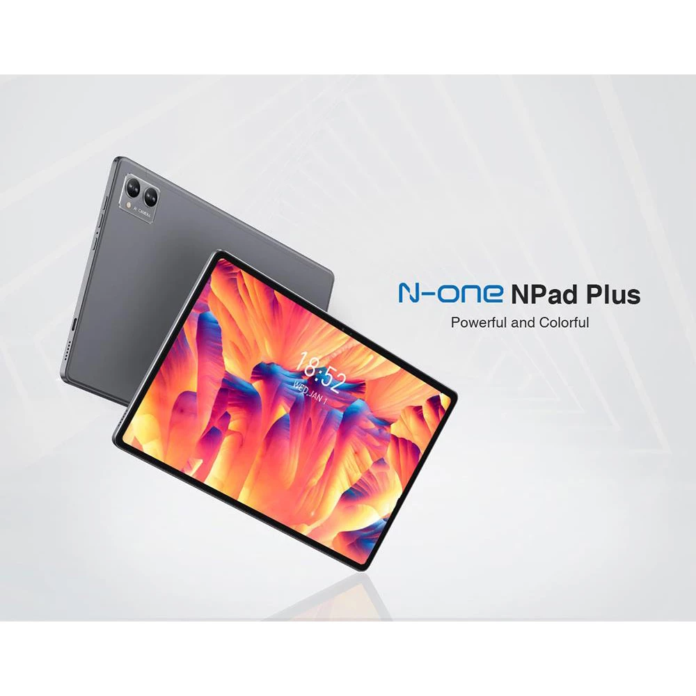 N-one NPad Plus Android 12 Tablet PC, MediaTek MTK8183 Octa Core 2.0GHz, 6GB+128GB, 10.36'' Full Display 2000x1200 2K Incell FHD IPS Screen 300Nits Brightness, 500g Ultra Light, Dual Wi-Fi Camera BT5.0, Type-C Micro SD, GPS BDS GLONASS Galileo A-GPS - Image 5