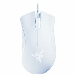 Razer DeathAdder Essential Optical Professional Grade Gaming Mouse Ergonomic 6400 Adjustable DPI (Nylon Wire) - White