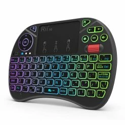 Rii X8 RGB Backlight 2.4G Mini Wireless QWERTY Keyboard Touchpad Combo With Multi Touch & Scroll Wheel