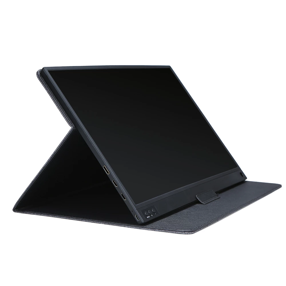 T-bao T15A Portable Monitor 15.6 Inch IPS HD 1920x1080 Display LED Monitor With Leather Case For PS4/Xbox/Phone - Black - Image 2