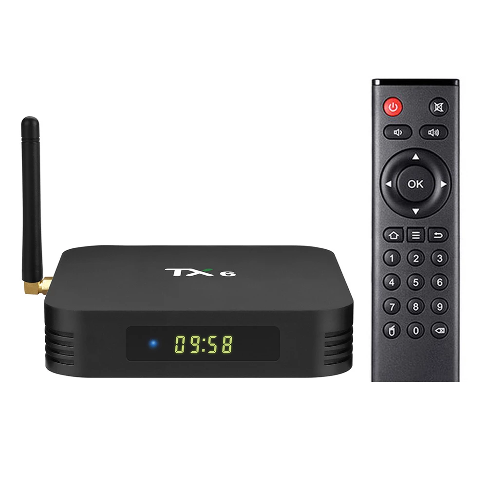 Beelink TANIX TX6 Allwinner H6 Android 9.0 4GB/32GB 6K TV Box With LED Display WiFi LAN USB3.0