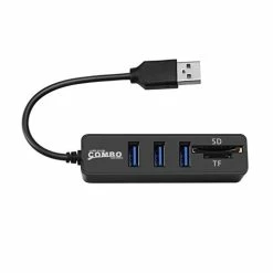 USB Converter Hub 3*USB + 1*SD + 1*TF For Laptop Notebooks - Black